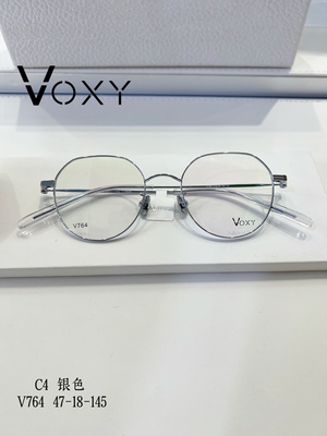 VOXY金属纯钛眼镜架优雅气质小框47配高度数轻薄修脸形男女款V764