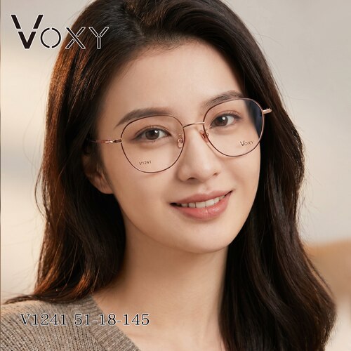 voxy纯钛眼镜架潮牌商务超轻镜框金属百搭脸型极简可配近视V1241