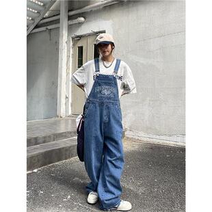 女春秋2026新款 子吊带裤 韩版 显瘦裤 宽松学生哈伦裤 减龄牛仔背带裤