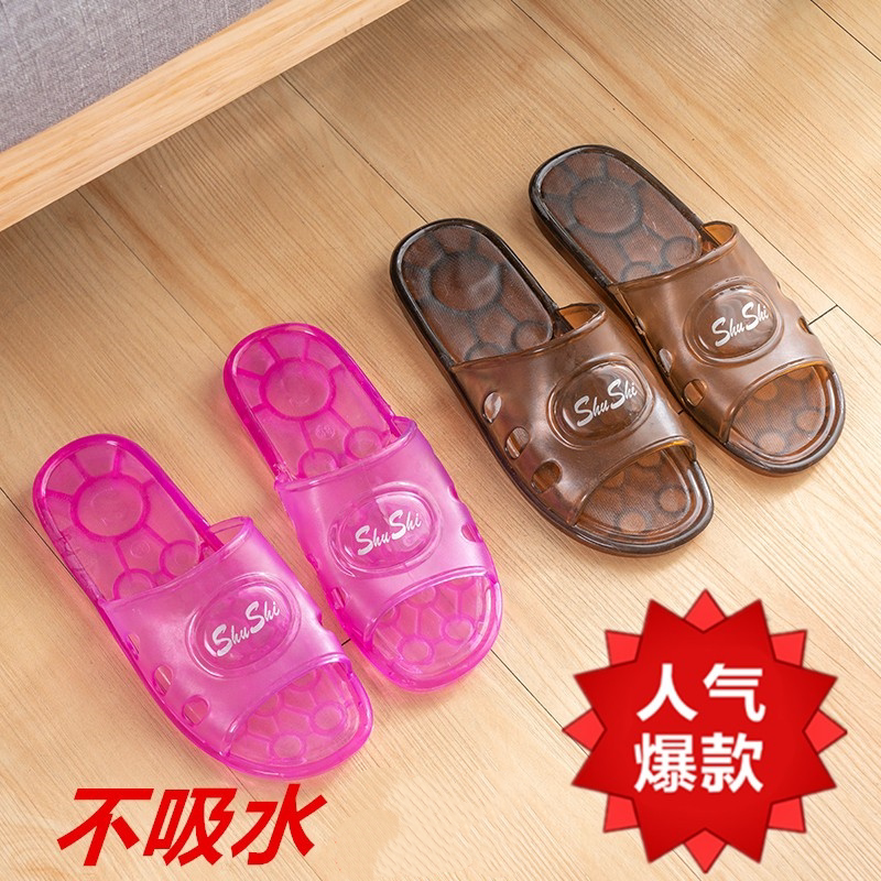 夏季家居水晶情侣室内男女凉拖鞋图片