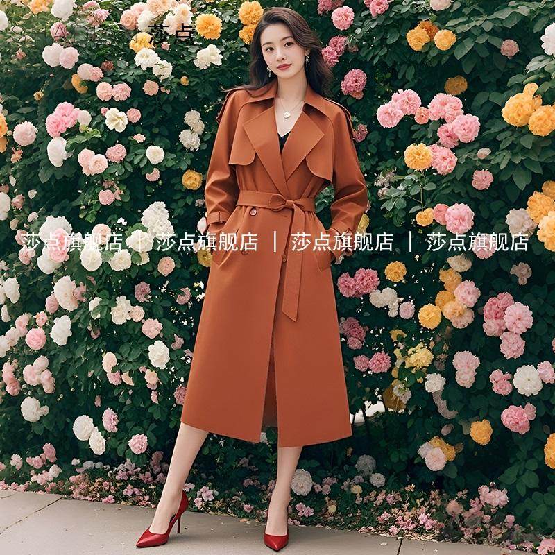 经典休闲风衣外套女中长款春秋2026新款气质高级感收腰大衣英伦风
