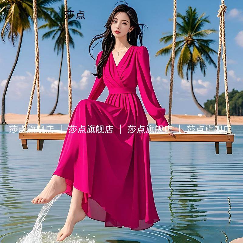夏日绝美海边度假大摆裙
