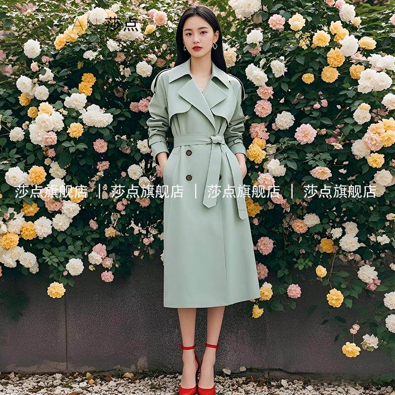 休闲风衣外套女中长款2026春秋