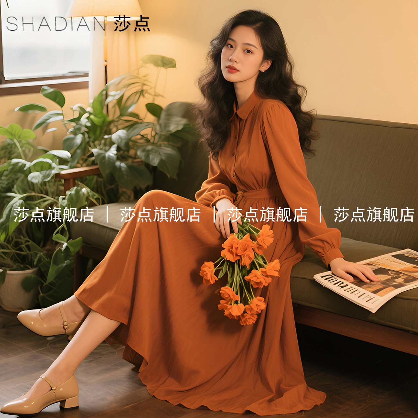 连衣裙女2025早秋新款长袖