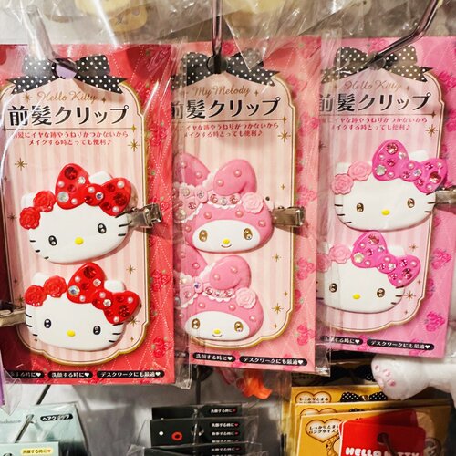 贴钻发夹sanrio日本kitty侧边夹