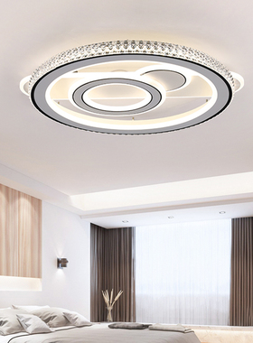 卧室吸顶灯现代简约方形创意客厅灯饰2025年新款圆形房间led灯具