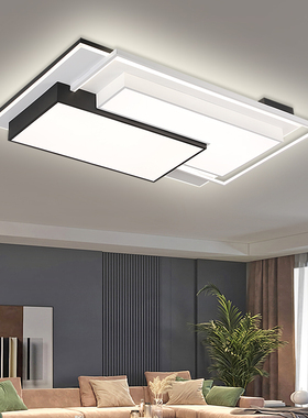 客厅灯新款LED吸顶灯简约现代大气正方形主卧室灯长方形全屋灯具