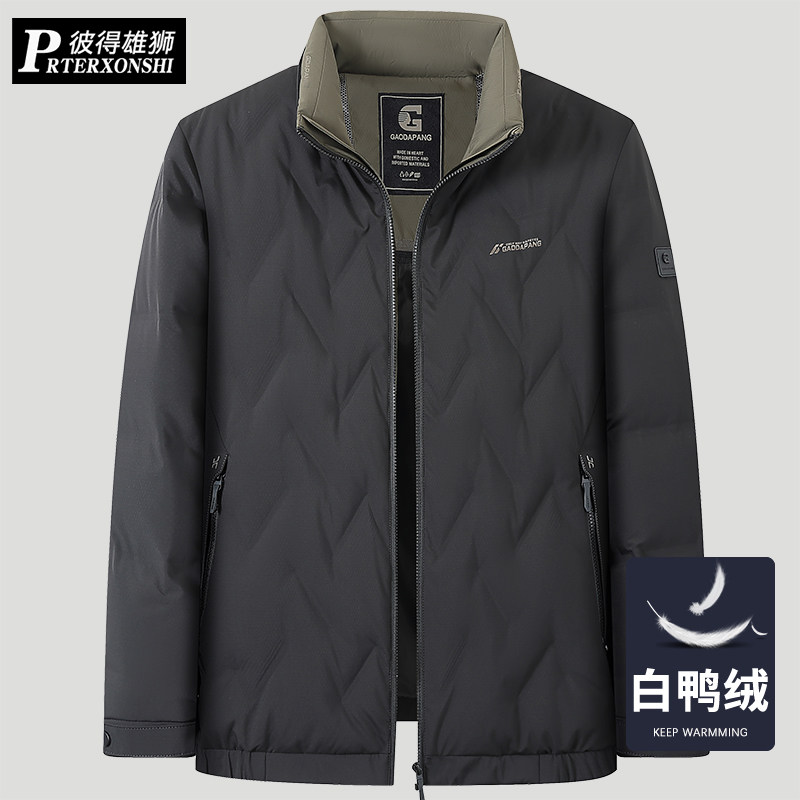 休闲立领日常常规款羽绒服