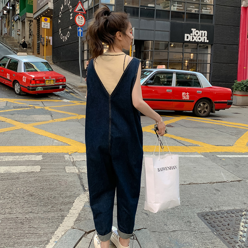 现货主推夏装水洗牛仔大口袋设计连体裤2732306P115控168,女装牛仔裤,浙宝273