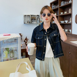 现货新款水洗短牛仔上衣2732339P85控128+裤P85套238，女装短外套，浙宝273