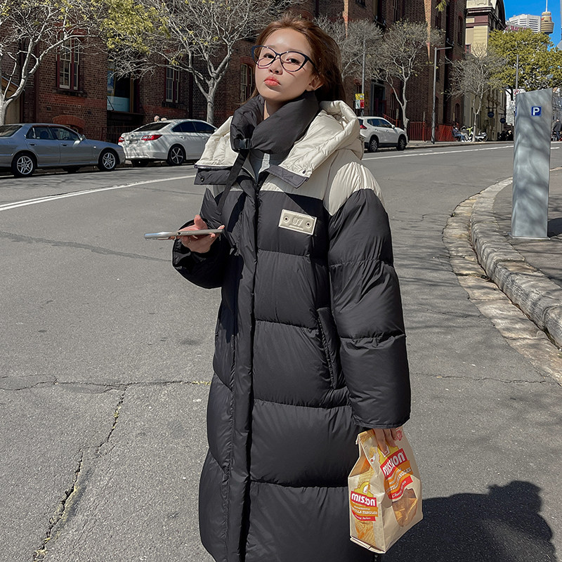 主推黑白撞色长款羽绒服新标90绒2738237P355498已下料,女装棉衣/棉服,浙宝273