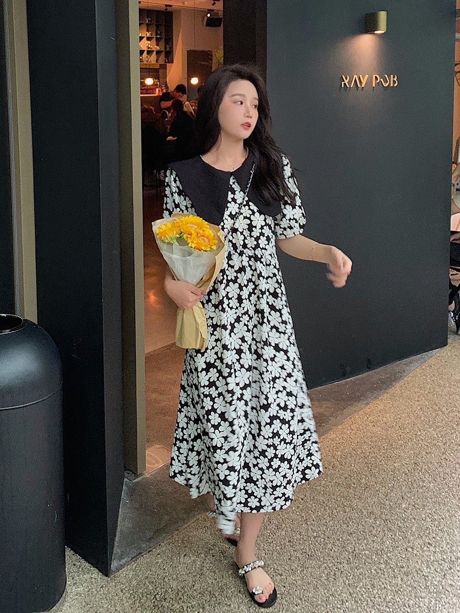 现货2021碎花连衣裙2123P95控价控价158,女装连衣裙,浙宝273