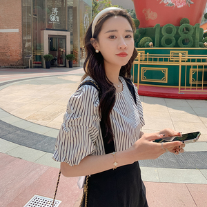 2023年夏季新款真两件套条纹T+连衣裙273 2312P140K198,女装运动套装,浙宝273