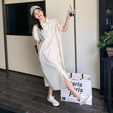 2023夏季新款韩版polo领泡泡袖衬衫裙2732359P115K168，女装连衣裙，浙宝273