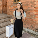 2023年夏季新款真两件套条纹T+连衣裙2732312P140K198，女装运动套装，浙宝273