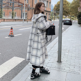 有买家秀新款格子70双面羊绒2738301P275控398，女装毛呢外套，浙宝273