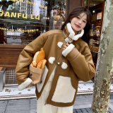 现货PU皮羊羔毛皮毛一体2738278P195288，女装棉衣/棉服，浙宝273
