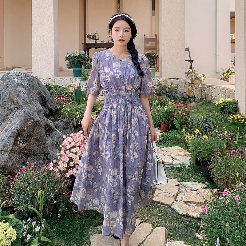 现货新款法式风碎花连衣裙2732315P115控168,女装连衣裙,浙宝273