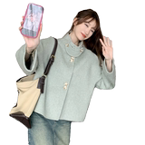现货新款70双面羊绒2738304短P205控298，女装毛呢外套，浙宝273