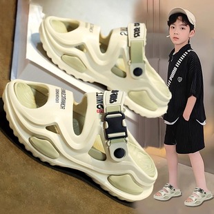 防滑防臭兒童運動沙灘鞋 品牌童鞋 中大童 2025新款 拖鞋 涼鞋 男童夏季