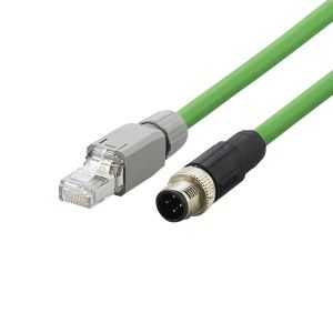 兼容IFM E12204 E12205 以太网电缆D-coded M12插头/RJ45插头现货