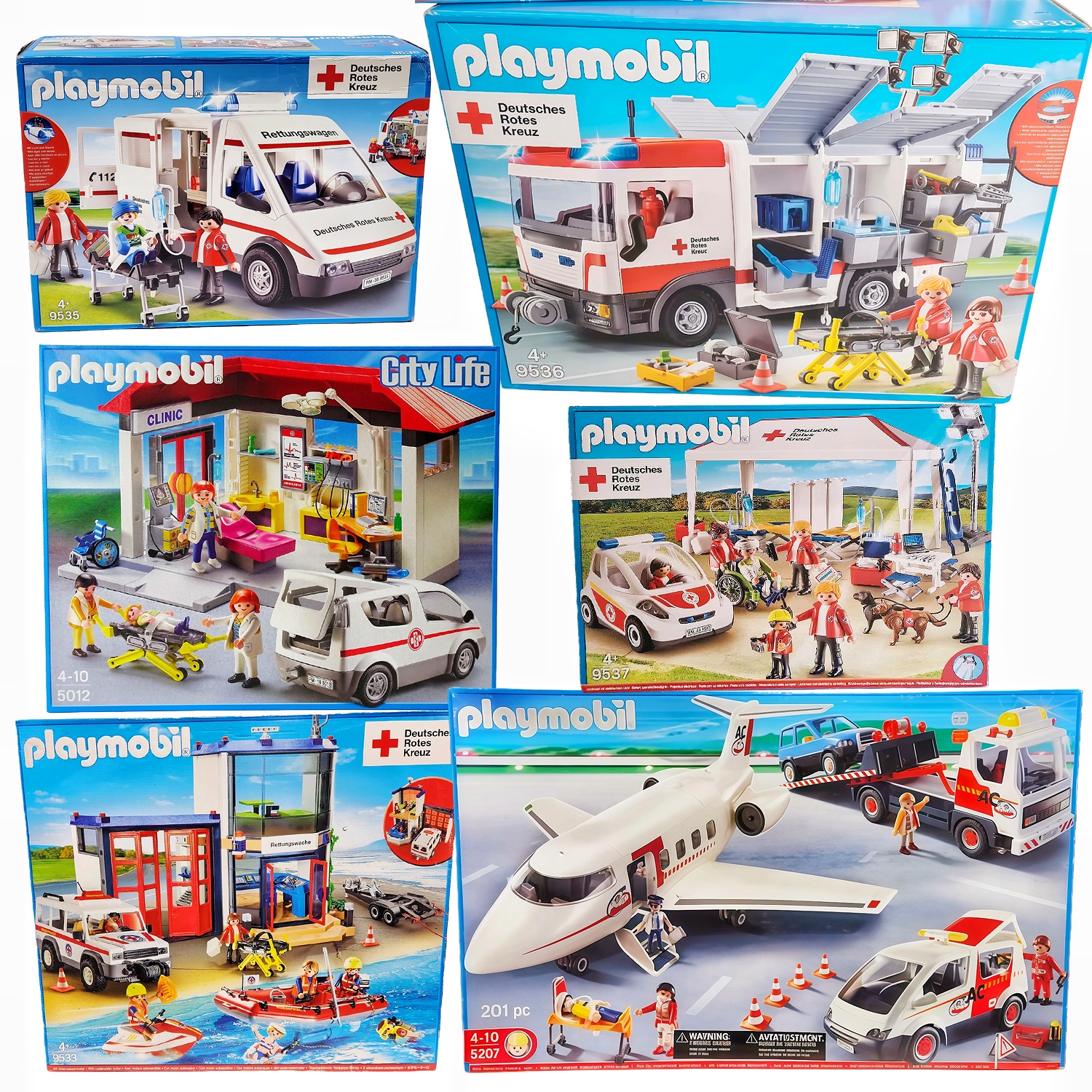 绝版摩比世界红十字救援医院飞机