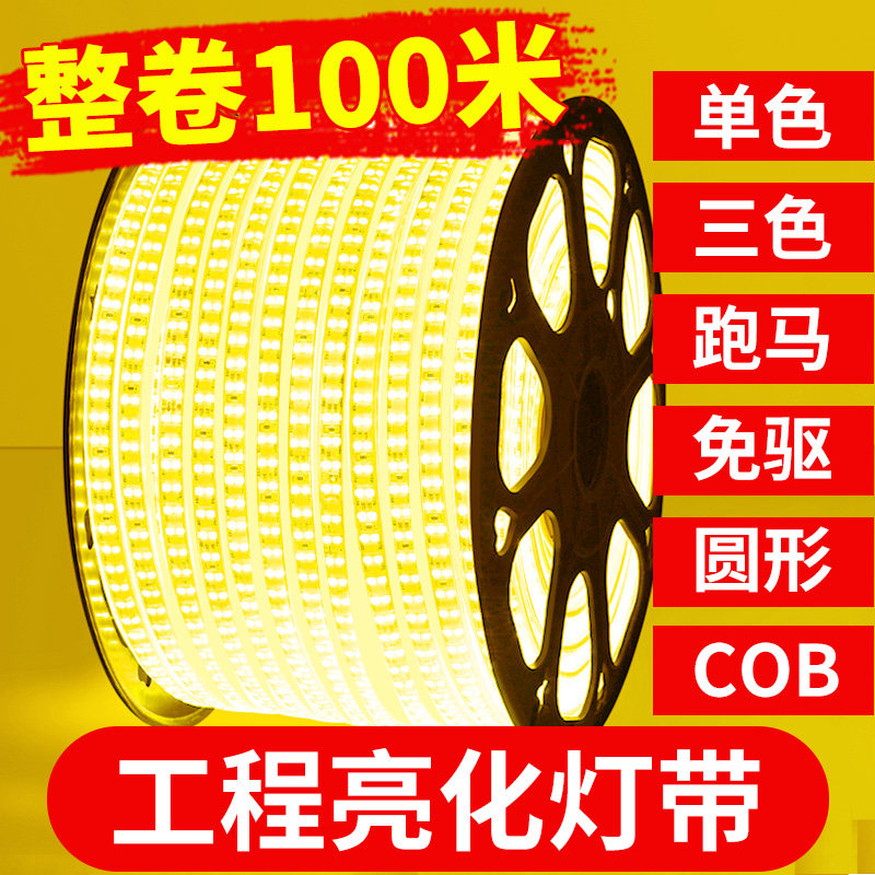 彩灯跑马灯流水灯带户外防水