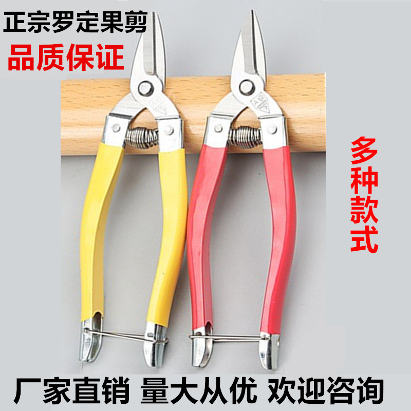 罗定采果剪摘果剪采柑桔橘小大黄剪直头荔枝龙眼琵琶蔬果不锈钢剪
