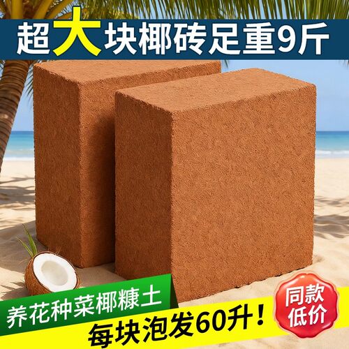 超大块椰砖营养土9斤装养花种菜
