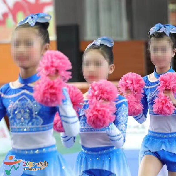 女童艺术啦啦操比赛表演演出服装