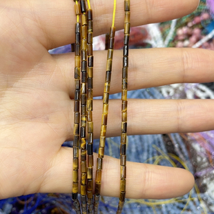 黄虎眼石管珠4.4 2.4毫米