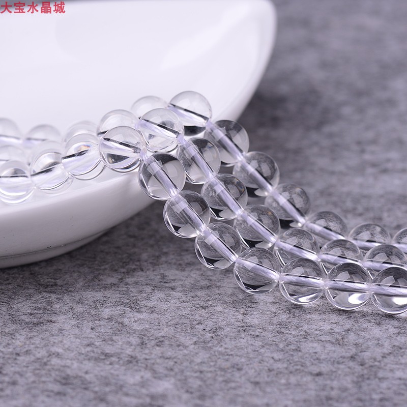 diy天然水晶半成品项链散珠