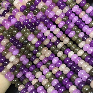 天然水晶优化苏俱来光面盘珠扁珠 半成品散珠 配珠隔片手链饰品珠