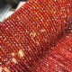 2MM 石榴红色切足球面 橙红色锆石切面刻面散珠 3MM 4MM
