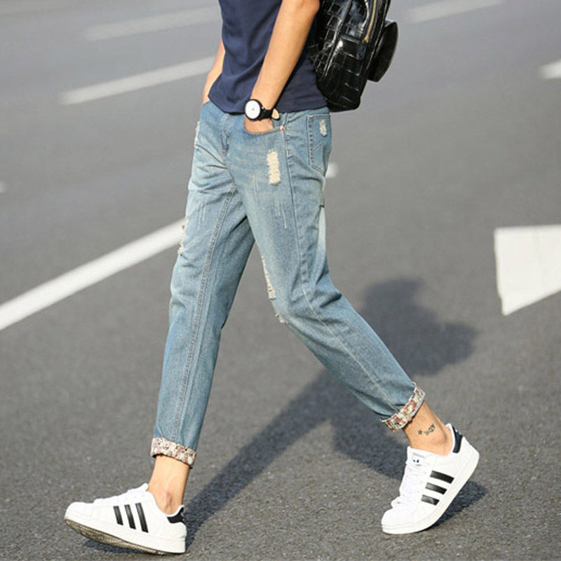 Jeans pour adolescent pieds Slim pour été - Ref 1469065 Image 1