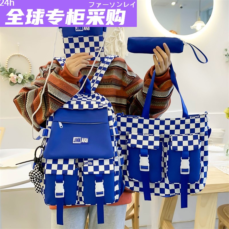 日本购2022新款ins风书包女韩版原宿ulzzang大容量高中初中大学生