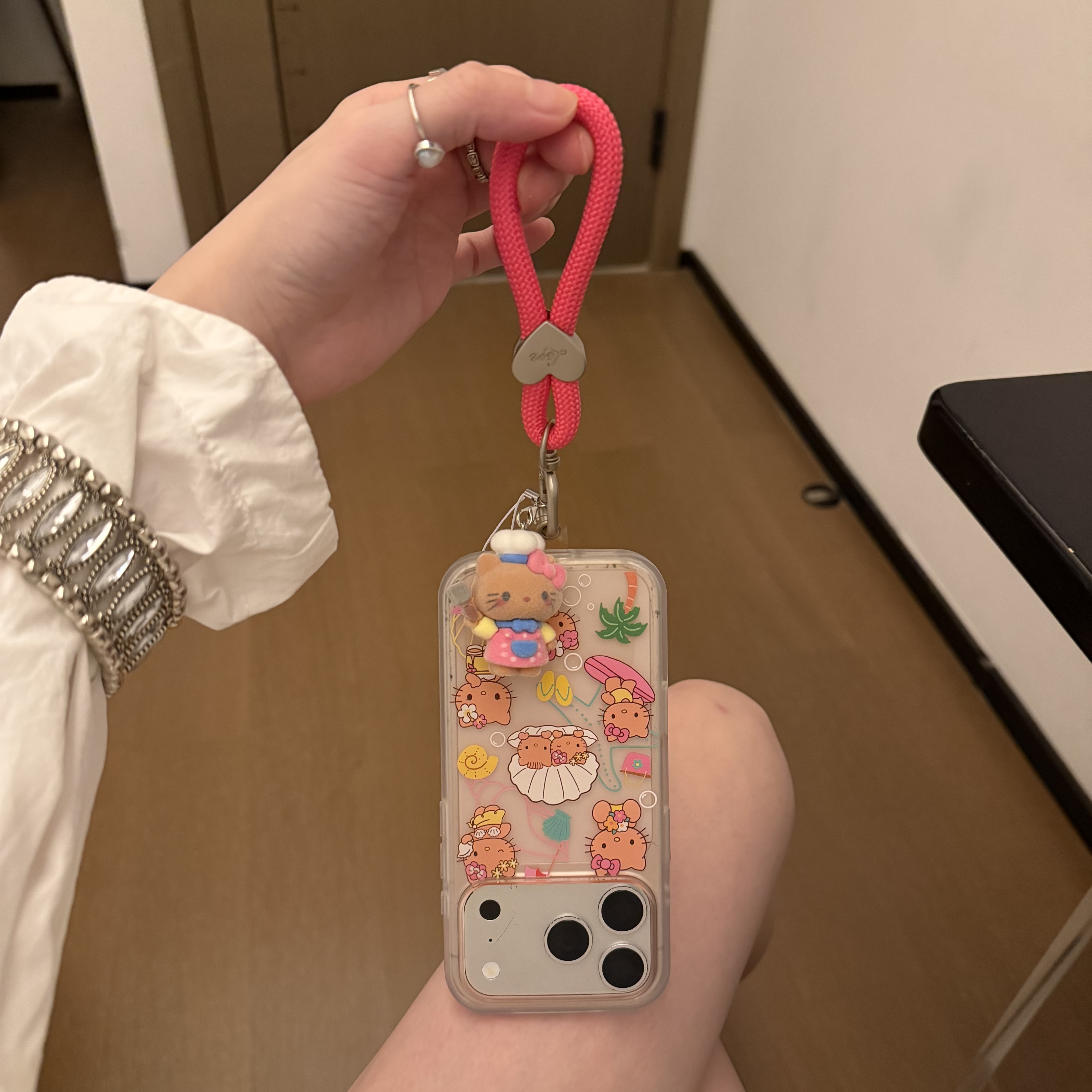 韩系ins原创柠檬黄卡通夏威夷猫咪气质玫红爱心适用苹果15Promax手机壳16女16pro苹果17promax韩15苹果17Pro