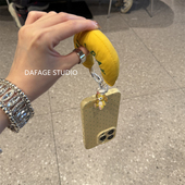 ins可爱波点刺绣腕带卡通适用苹果14Promax手机壳16女13pro苹果15promax韩15