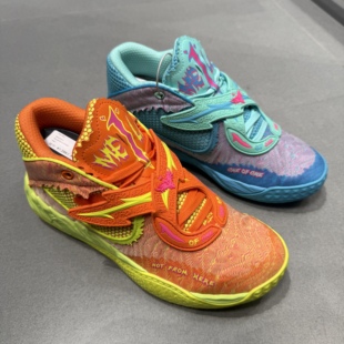 PUMA彪马《瑞克和莫蒂》联名拉梅洛·鲍尔5代鸳鸯色篮球鞋 312130