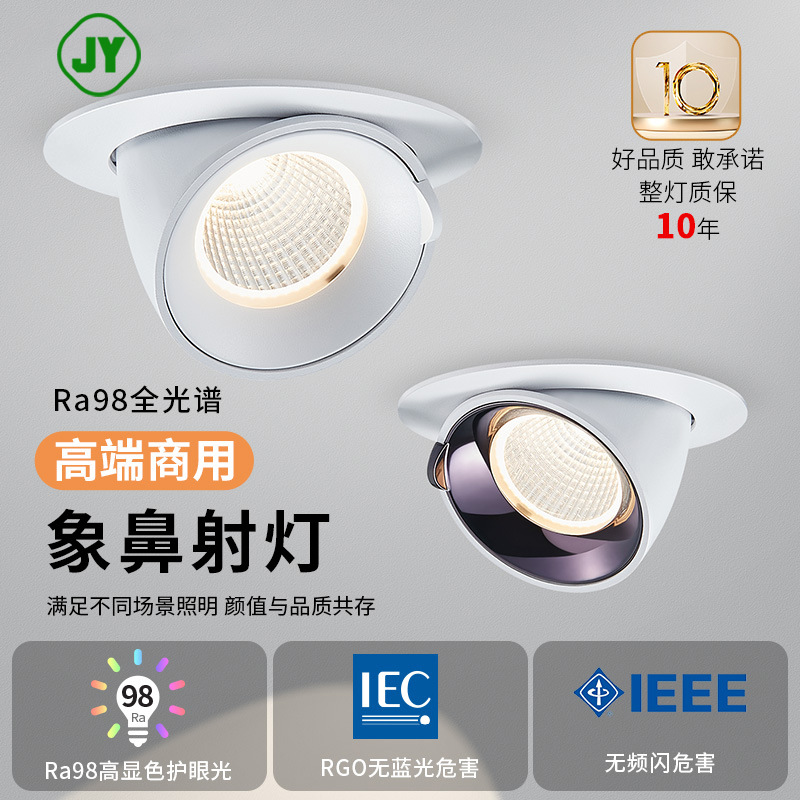COB象鼻灯led嵌入式射灯服装店酒