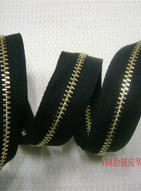 正品YKK金铜 3号M型金属単向码带 箱包 皮具手袋拉链用 11元/1米