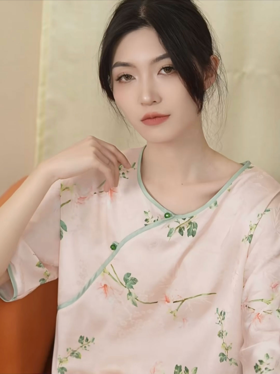 时尚国潮夏季新款中国风新中式睡衣套装女款小清新休闲百搭家居服