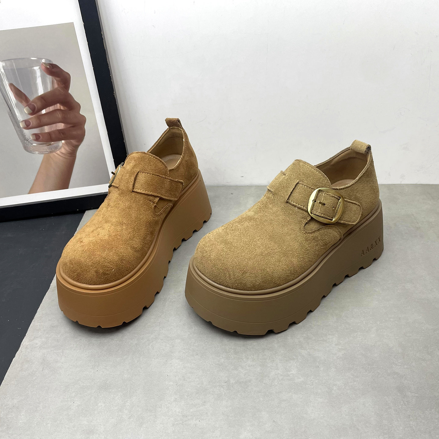 2026春季新款女鞋圆头深口一脚蹬英伦风复古勃肯鞋厚底女士单鞋,女鞋,深口单鞋,淘宝优惠券,粉丝福利购,淘宝优惠卷