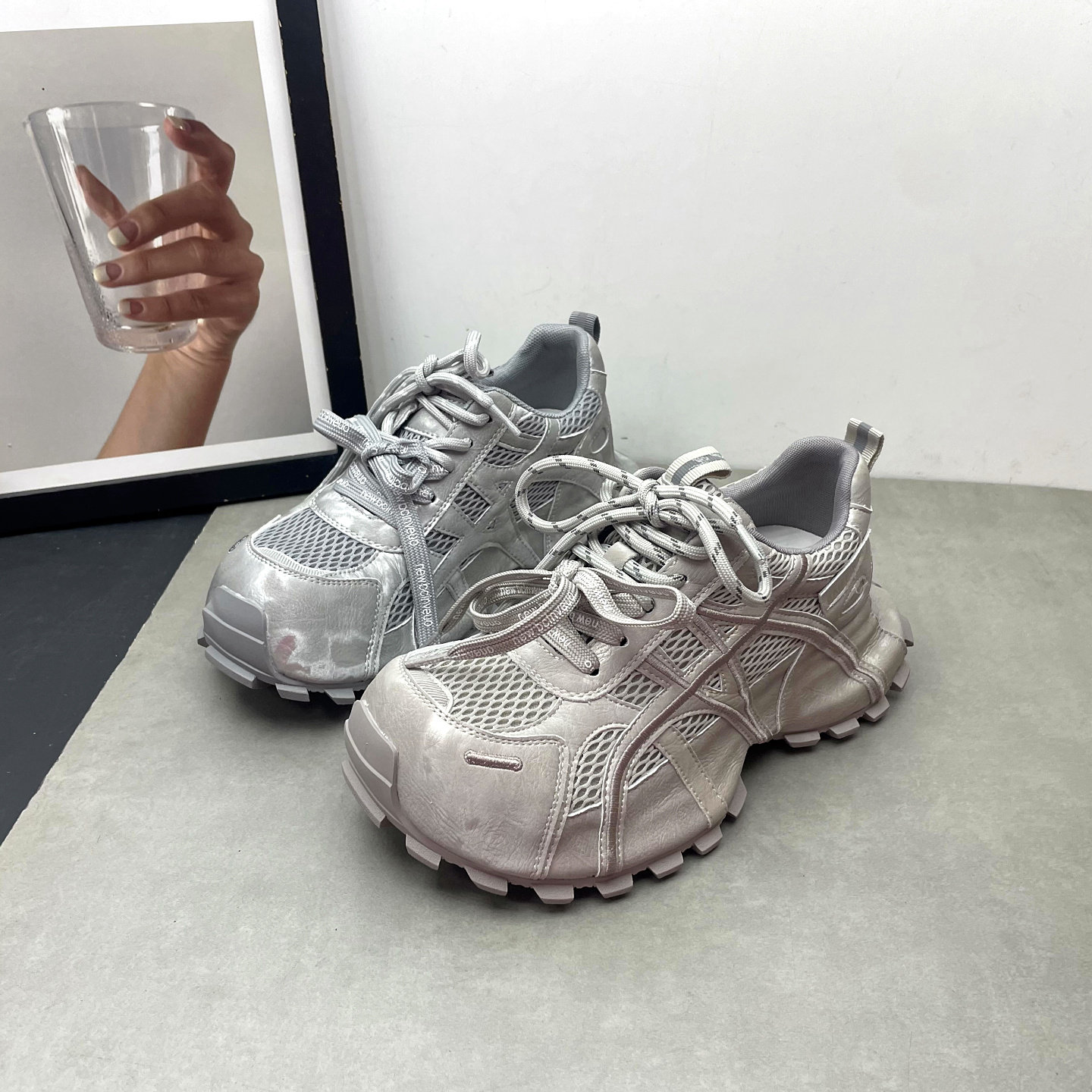 工厂处理2026春季新款松糕厚底深口韩版百搭老爹鞋运动女士单鞋,女鞋,深口单鞋,淘宝优惠券,粉丝福利购,淘宝优惠卷