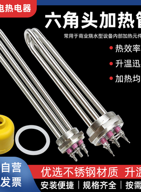 大功率DN40DN50六角头锅炉电热管水箱空气能加热油加热捧220V380V