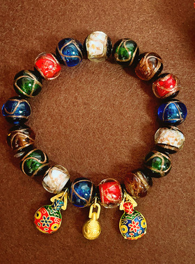 寺庙景区香灰琉璃手串香灰琉璃石