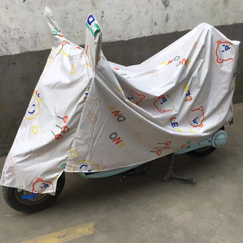 电动车摩托车车罩车衣薄款轻便防雨防晒车罩库存处理卡通图案车罩