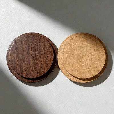 杯盖定制尺寸刻logo通用万能实木