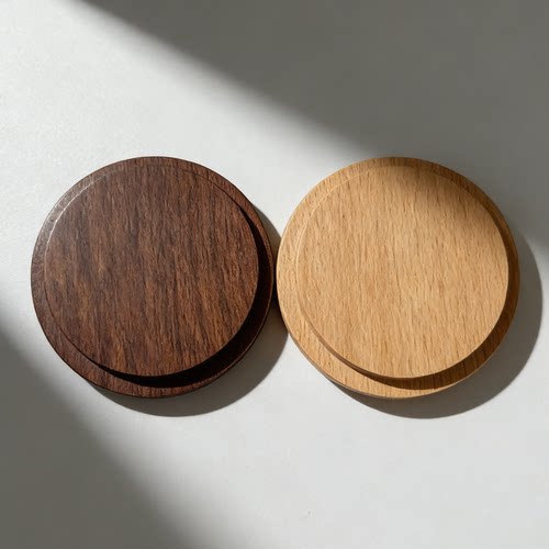 杯盖定制尺寸刻logo通用万能实木