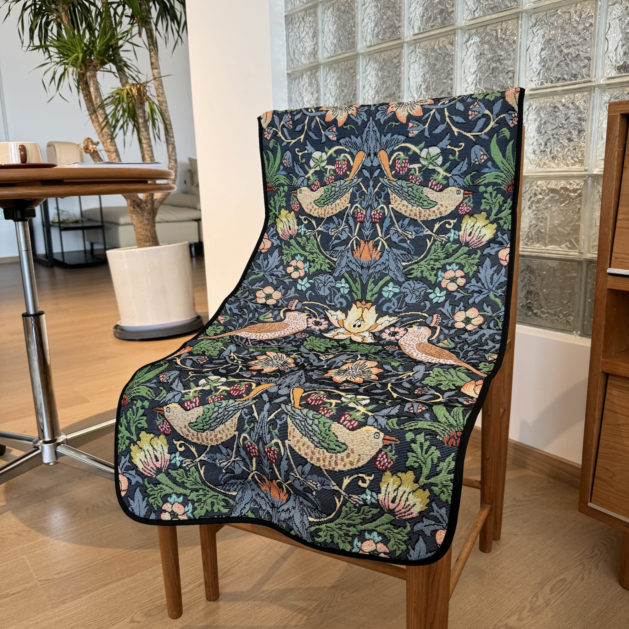 英国艺术系列Morris草莓小偷文艺家居餐桌椅套48*90cm